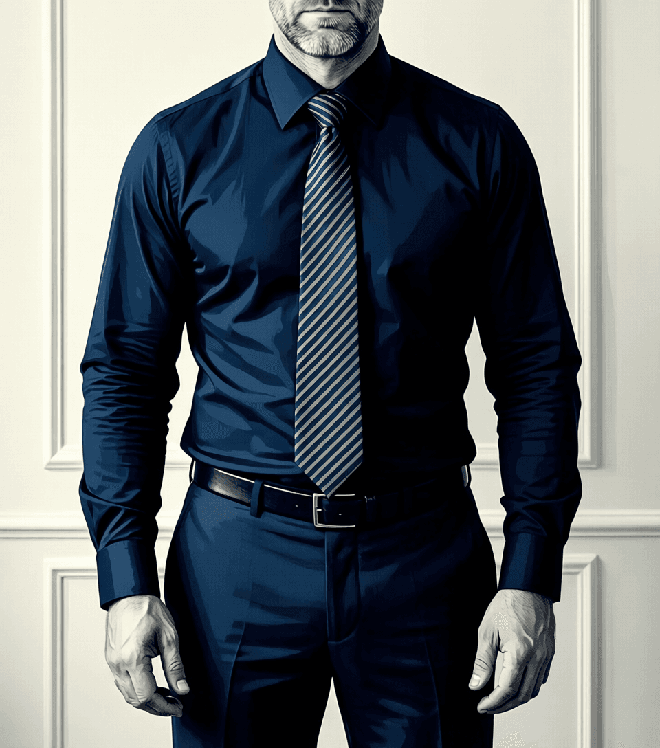 Vertical athletic portrait of a muscular adult man standing facing forward with hands relaxed at