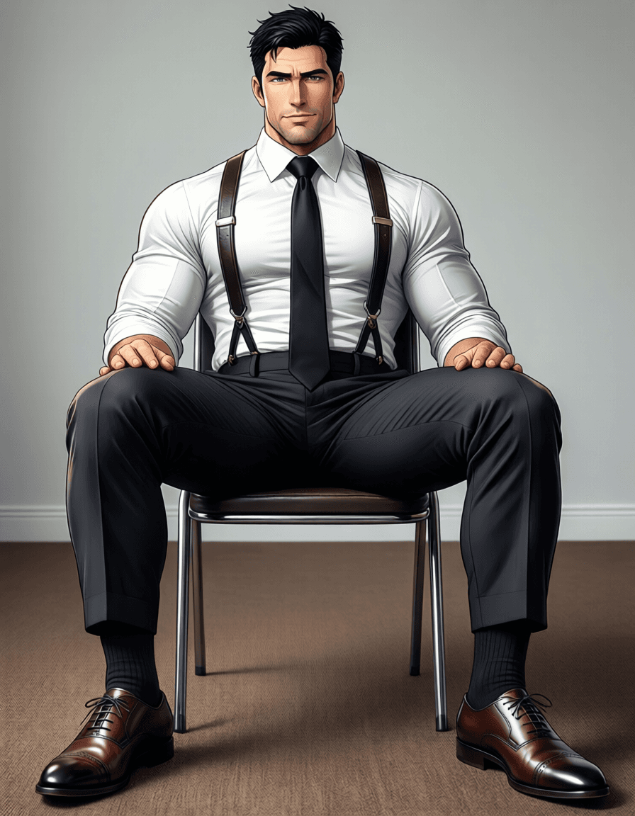 A handsome adult man with light-medium skin and short black hair stands casually in a modern apa